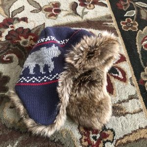 Hanna Andersson Fur Trapper Hat Size S